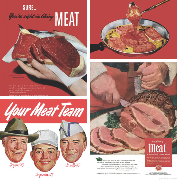 Эти плакаты были частью известной рекламной компании, созданой основателем одноименного агенства Лео Бернеттом для Американского Института Мяса. Изображение № 6.