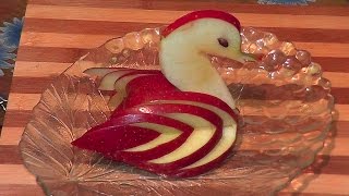 Лебедь из яблока рецепт (угощение, десерт)