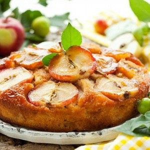 пышная шарлотка с яблоками