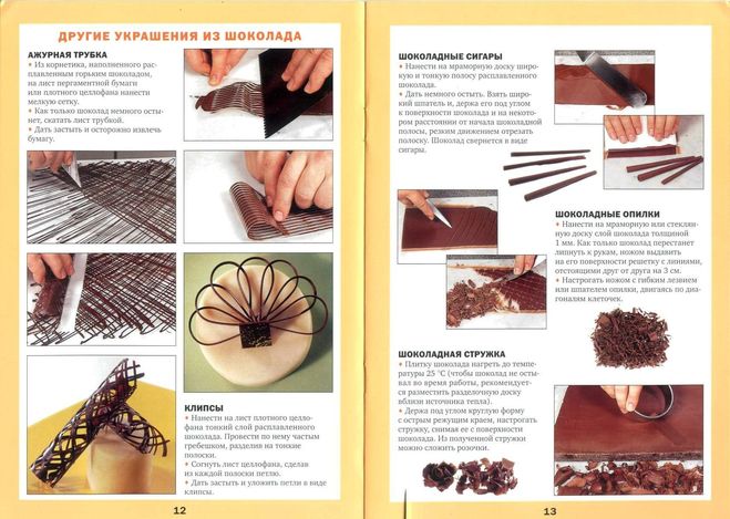 Как сделать цветы из шоколада на торт