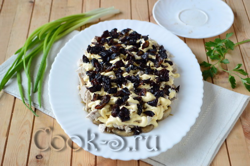 салат берёзка пошаговый рецепт с фото с черносливом