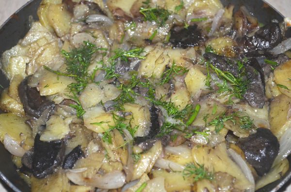 как приготовить картошку с грибами