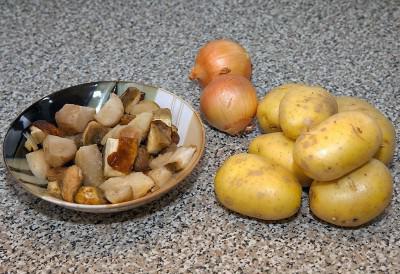 рецепт жареной картошки с замороженными грибами