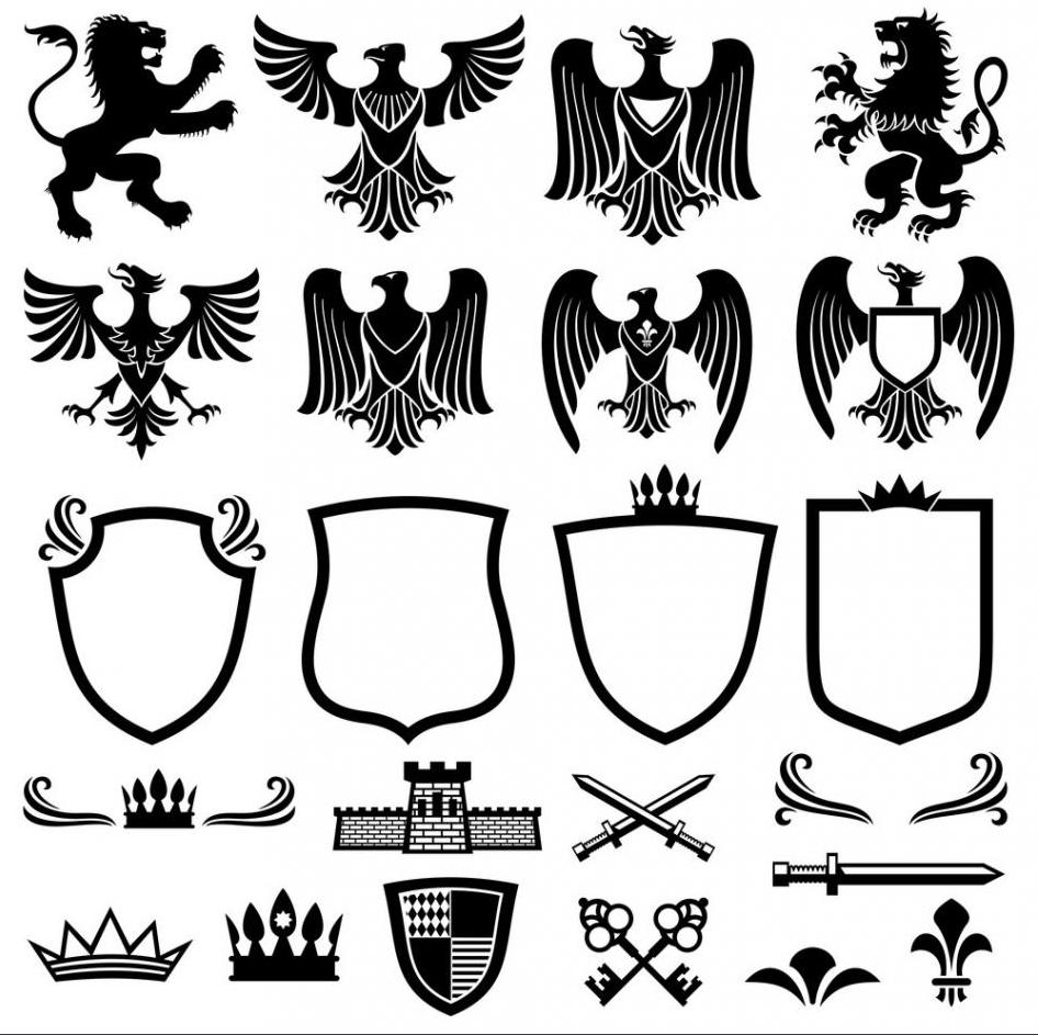 Основные элементы фамильного герба