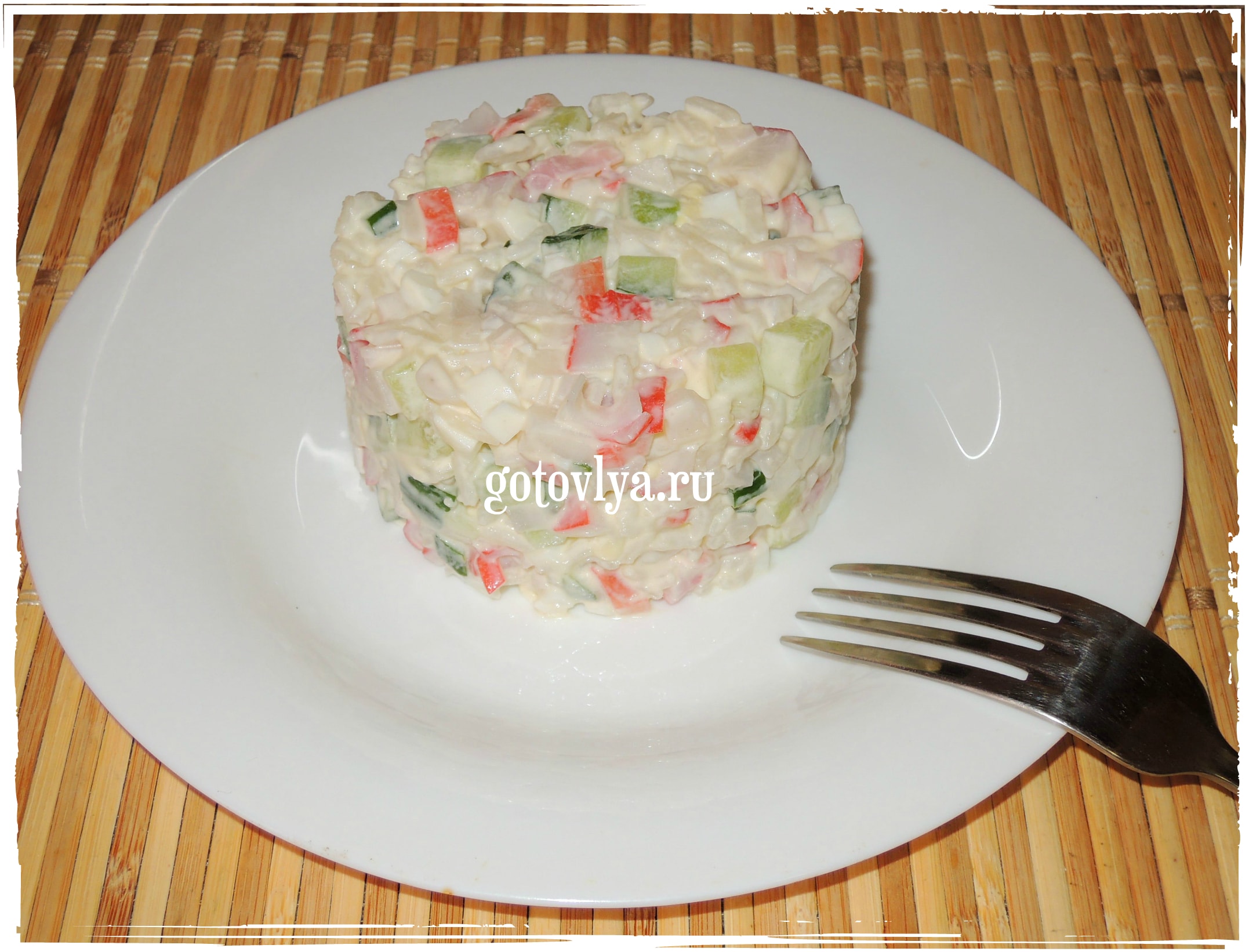 Крабовый салат рецепт классический с рисом