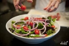 «Салат с жареным мясом» - приготовления блюда - шаг 3