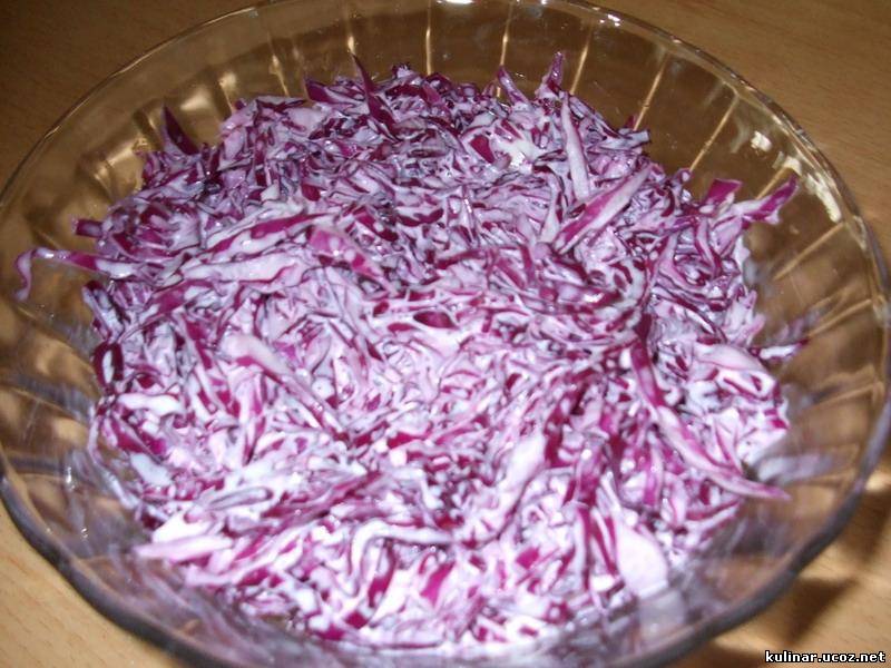 салат из краснокочанной капусты рецепт с майонезом