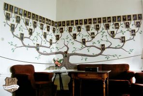 родословное дерево семьи на стене