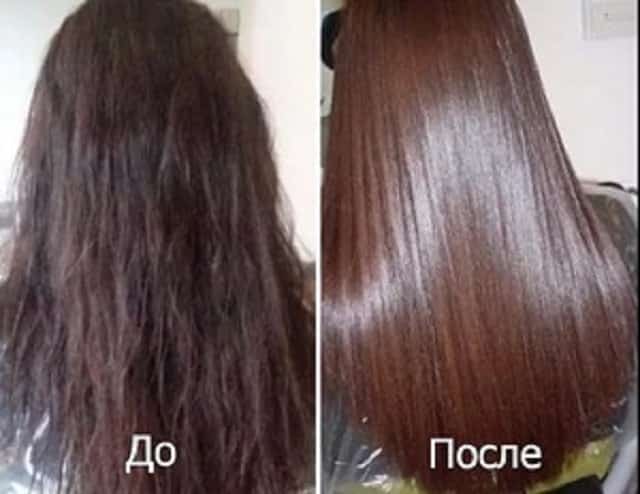Волосы до и после применения масла арганы