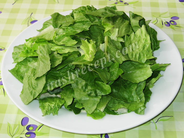 оставшийся салат выкладываем на блюдо - ostavshiysya salat vykladyvaem na blyudo