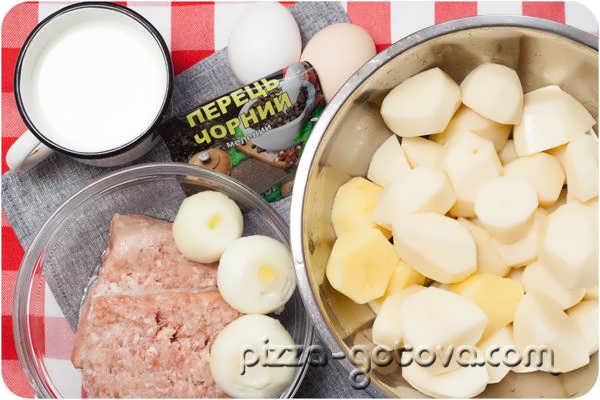 ингредиенты для картофельной запеканки