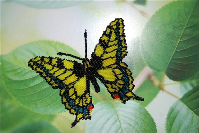Бабочка из бисера