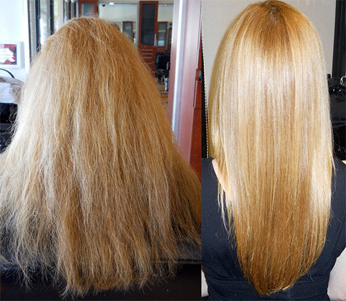 волосы до и после ботокса