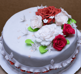 Цветы на торте