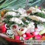 Салат с редиской огурцами и помидорами