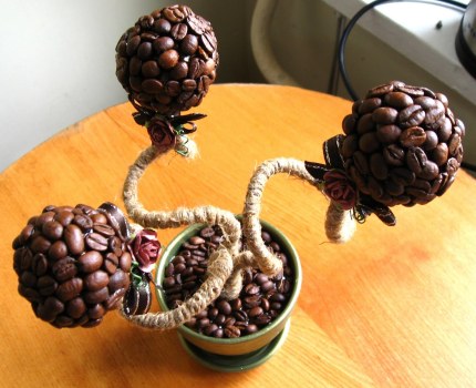 Дерево из кофейных зерен