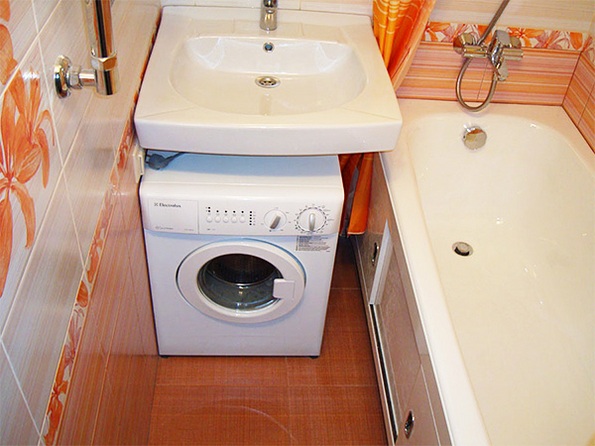 Раковина над стиральной машины типа кувшинка