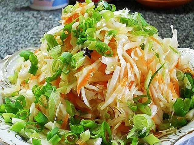 Рецепт салатной капусты быстрого приготовления