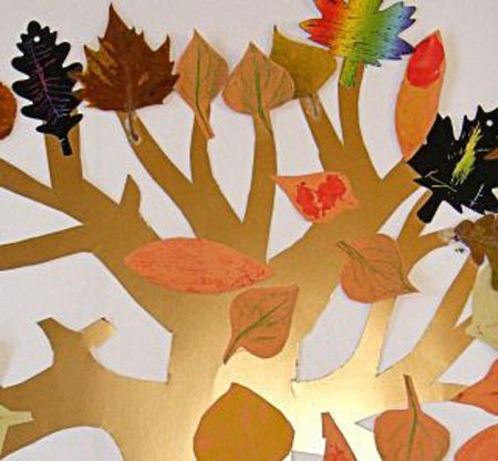 Осенние поделки: как сделать дерево из листьев