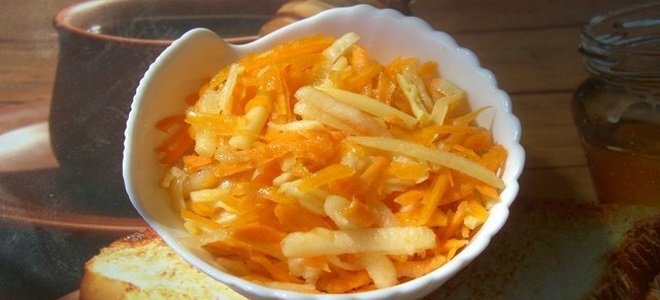 салат из тыквы с яблоком и морковью