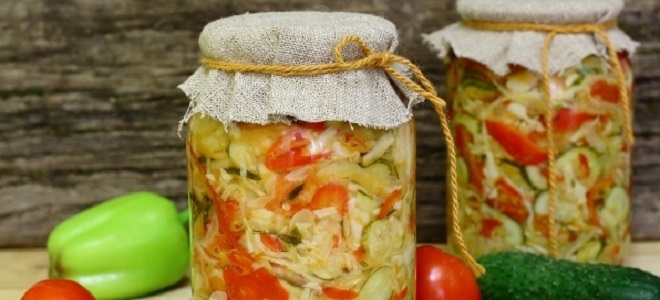 Салат на зиму из овощей «Берегись водка»