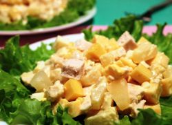 классический салат курица с ананасом рецепт