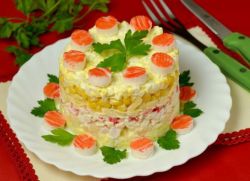 салат с крабовыми палочками и ананасами рецепт
