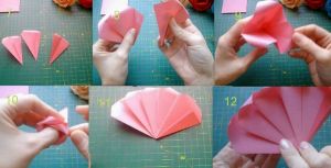 Как сделать розочку из бумаги2