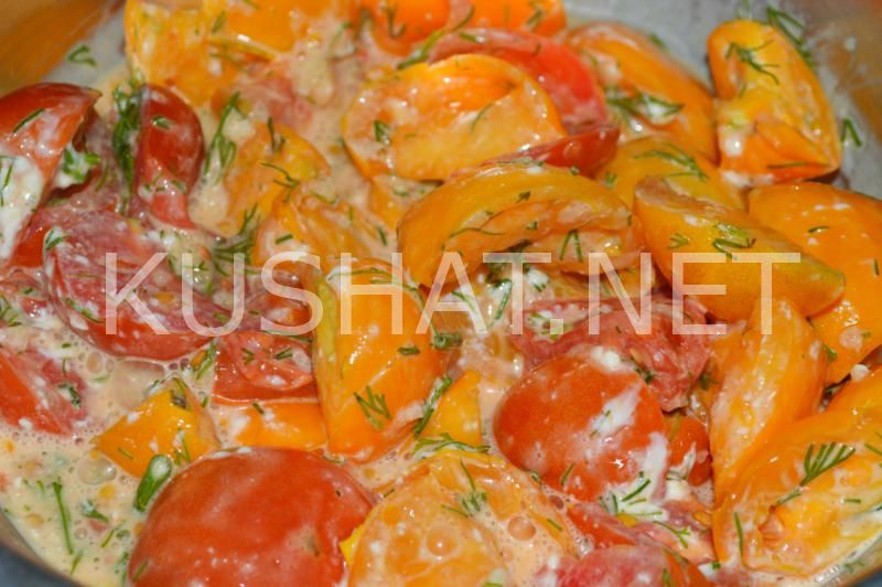 8_салат из помидоров с чесноком и майонезом