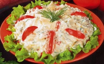 Творожный салат с сельдереем