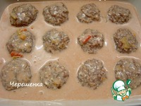 Тефтели с грибами, запеченные в духовке в томатно-сметанном соусе ингредиенты