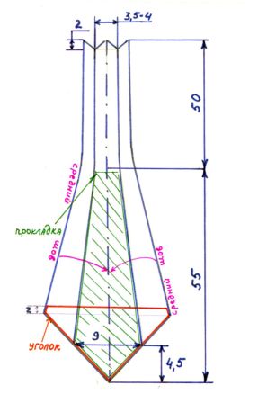 выкройка галстука