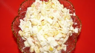 Рецепт - Салат крабовые палочки с капустой от videokulinaria.ru