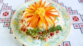 Вкусные салаты с курицей Салат Айстра Рецепти салатів з куркою Салат с куриной грудкой и помидором