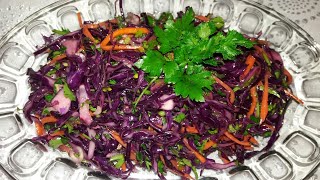 🏵Qırmızı kələm salatı(mayonezsiz, çox dadlı)💗Салат красной капусты(без майонеза, очень вкусный)☘