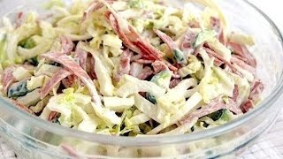 НЕРЕАЛЬНО ВКУСНЫЙ САЛАТ С ПЕКИНСКОЙ КАПУСТОЙ И СУХАРИКАМИ | Алина Казак