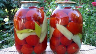 Консервация помидор (с уксусом) на зиму / Очень просто и вкусно, пошаговый рецепт