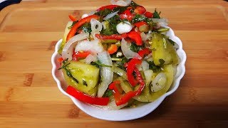 🔶ВКУСНЕЙШИЙ САЛАТ ИЗ ЗЕЛЕНЫХ ПОМИДОРОВ.ЗАГОТОВКИ НА ЗИМУ🔶