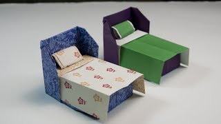 How To Make An Origami Bed | DIY Paper Crafts