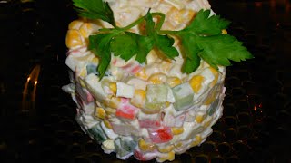 Салат с крабовых палочек Salad with crab sticks