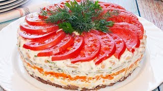 Авторский салат «Нежность» - Рецепт вкусного салата на праздничный стол