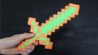 Как сделать бумажный меч Minecraft | бумага Алмазный меч