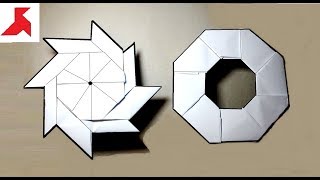 DIY - Как сделать 8-конечную оригами звезду трансформер из бумаги А4 своими руками?