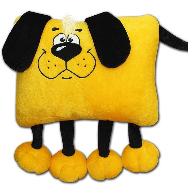 Подушка-думка Желтая собака – лучший подарок маме, сделанный своими руками