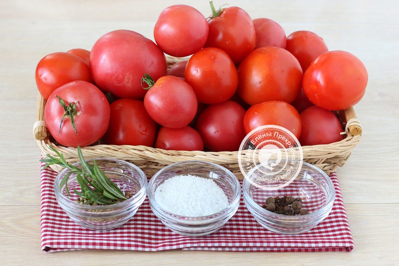 Ингредиенты для приготовления томатного соуса