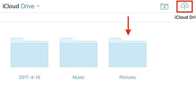 Как сохранить фотографии на iCloud Drive с компьютера через iCloud.com