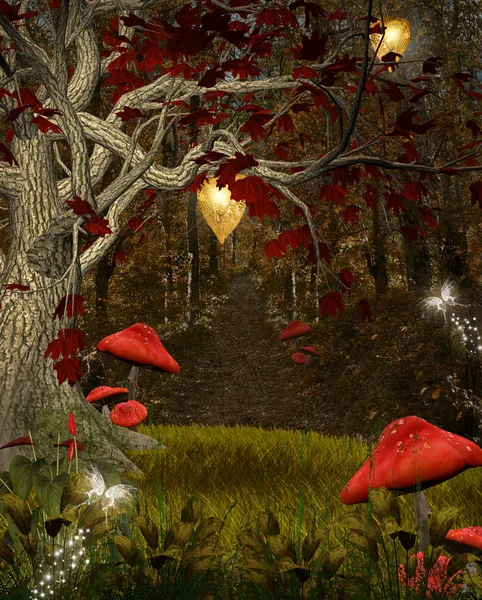 Очарованный природой серии - Красный лес — стоковое фото