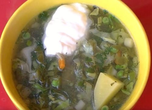 Щавелевый суп с капустой
