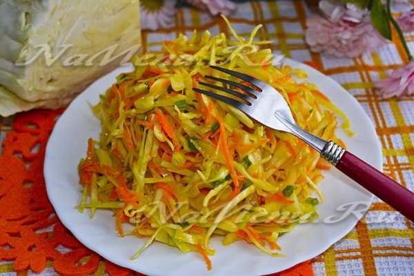 Салат с капусти моркви цибулі